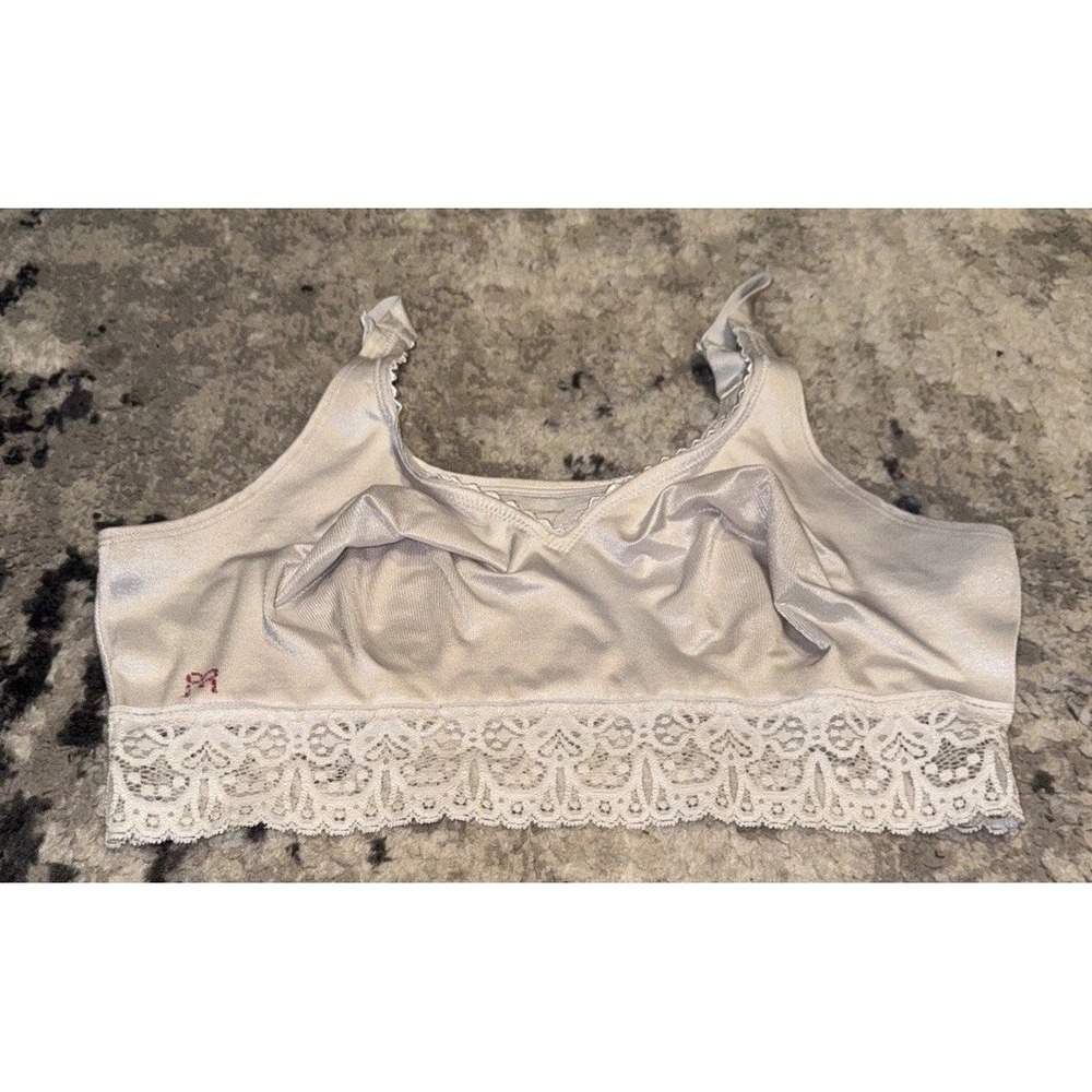 Ruby Ribbon Lace Band Demiette Bra Style 3033 Size 36 Ivory Nude Wireless